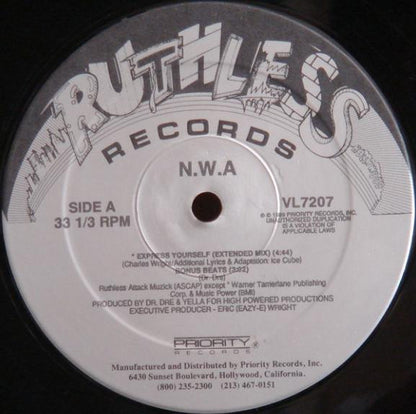 N.W.A* ‎– Express Yourself (Used vinyl)