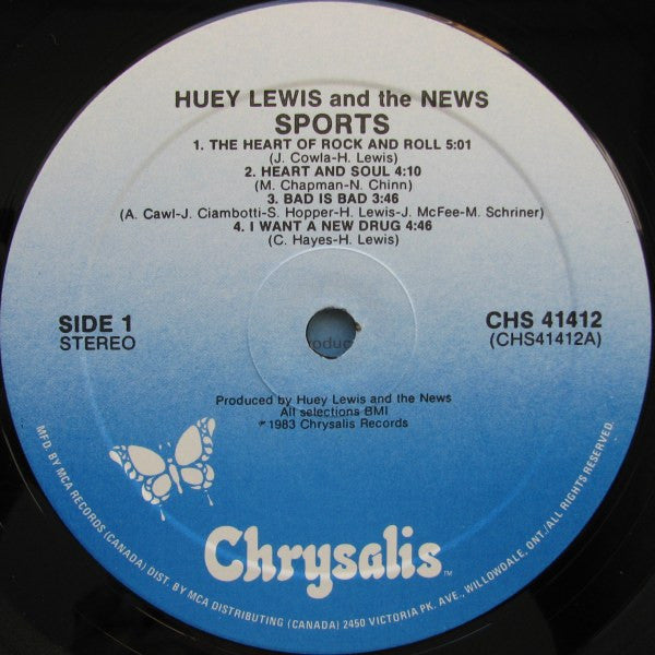 Huey Lewis And The News – Sports (Used vinyl)