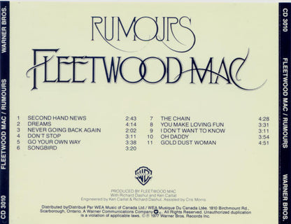 Fleetwood Mac – Rumours - Used CD