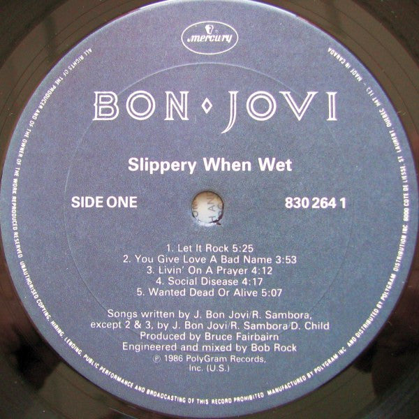 Bon Jovi – Slippery When Wet (Used vinyl)