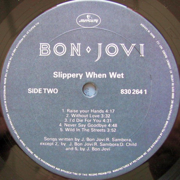 Bon Jovi – Slippery When Wet (Used vinyl)