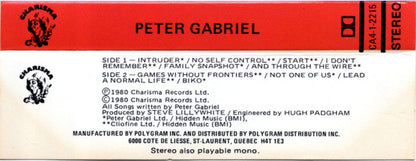 Peter Gabriel – Peter Gabriel (Used cassette)