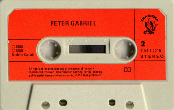 Peter Gabriel – Peter Gabriel (Used cassette)