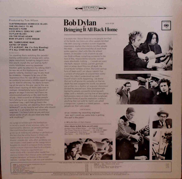 Bob Dylan – Bringing It All Back Home (Used vinyl)