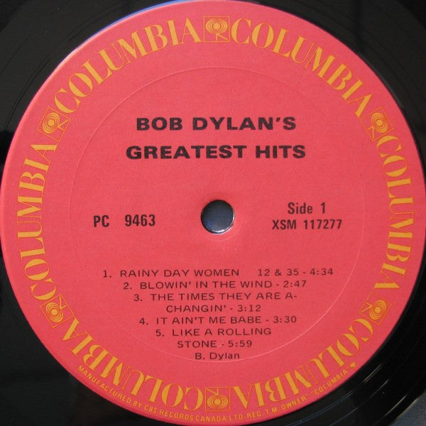 Bob Dylan – Bob Dylan's Greatest Hits (Used vinyl)