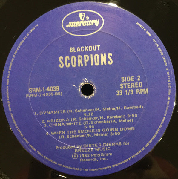 Scorpions – Blackout (Used vinyl)