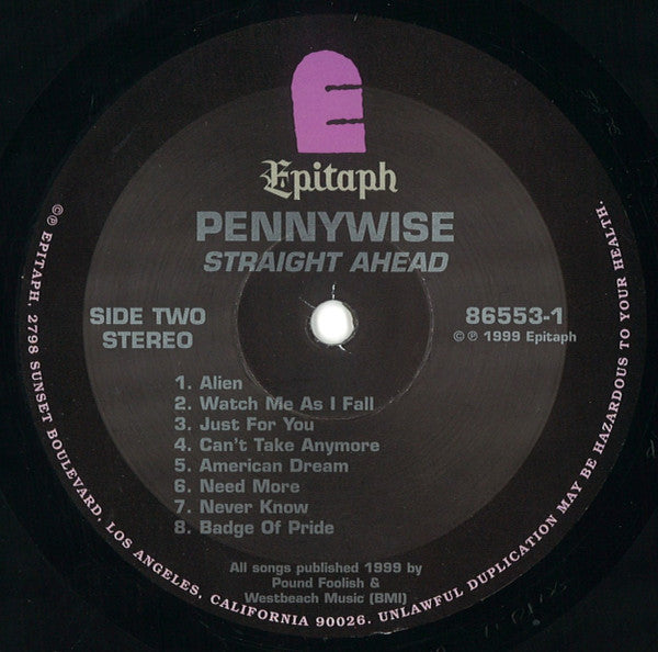 Pennywise – Straight Ahead (Used vinyl)