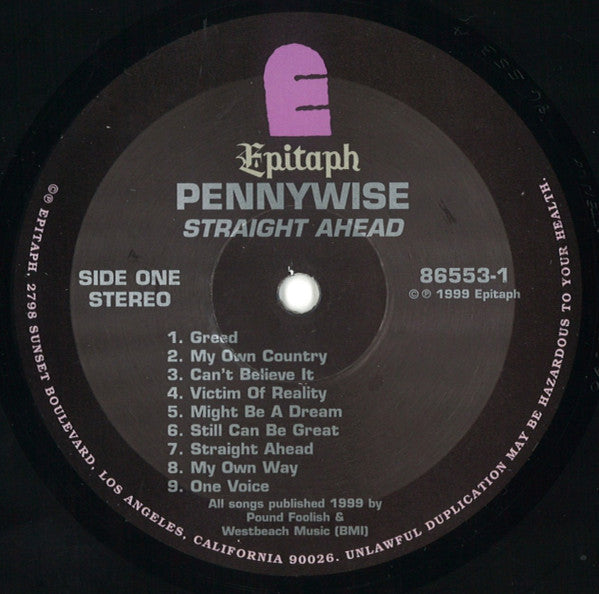 Pennywise – Straight Ahead (Used vinyl)