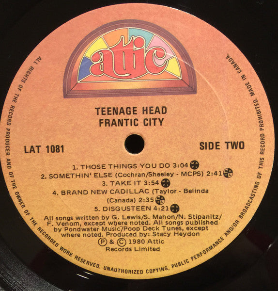 Teenage Head – Frantic City (Used vinyl)