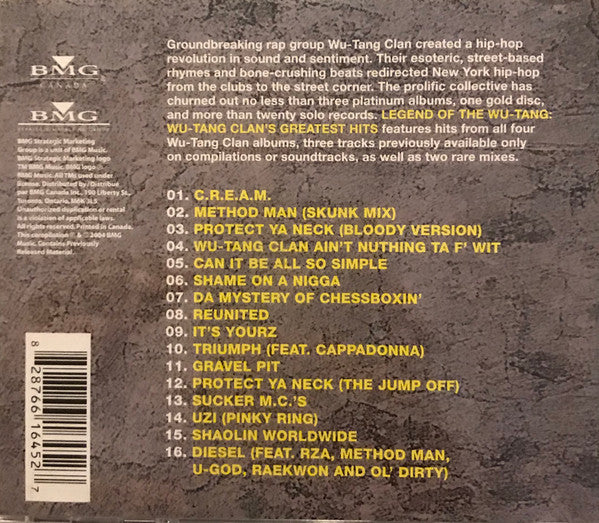Wu-Tang Clan – Legend Of The Wu-Tang: Wu-Tang Clan's Greatest Hits (Used CD)