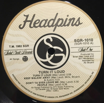 Headpins – Turn It Loud (Used vinyl)