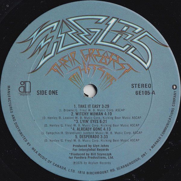 Eagles ‎– Their Greatest Hits 1971-1975 (Used vinyl)
