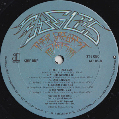 Eagles ‎– Their Greatest Hits 1971-1975 (Used vinyl)