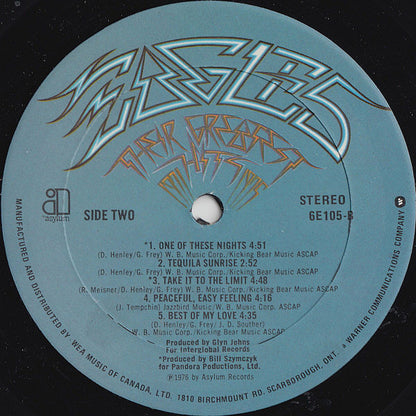Eagles ‎– Their Greatest Hits 1971-1975 (Used vinyl)