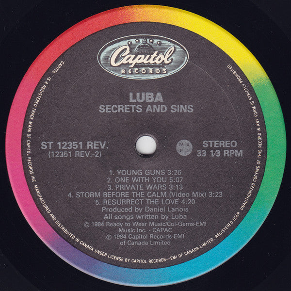 Luba – Secrets And Sins (Used vinyl)