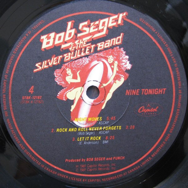 Bob Seger & The Silver Bullet Band – Nine Tonight (Used vinyl)