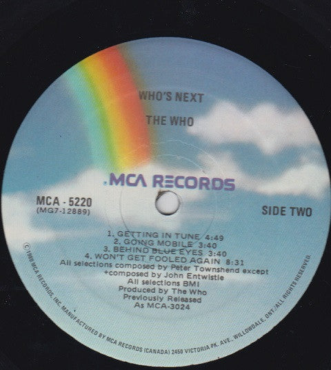 The Who ‎– Who's Next  - Half speed master (Used vinyl)