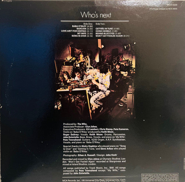 The Who ‎– Who's Next  - Half speed master (Used vinyl)