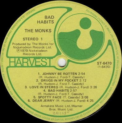 The Monks – Bad Habits (Used vinyl)