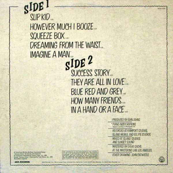 The Who – The Who By Numbers (Used vinyl)