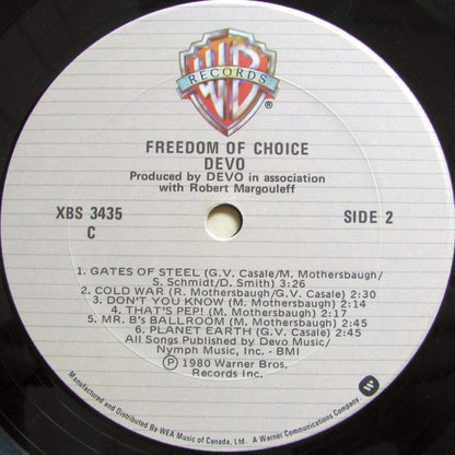 Devo – Freedom Of Choice (Used vinyl)