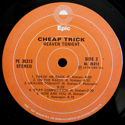 Cheap Trick – Heaven Tonight (Used vinyl)