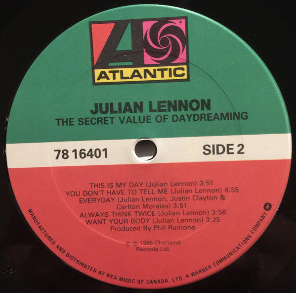 Julian Lennon – The Secret Value Of Daydreaming (Used vinyl)