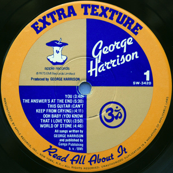 George Harrison – Extra Texture (Read All About It) (Used vinyl)