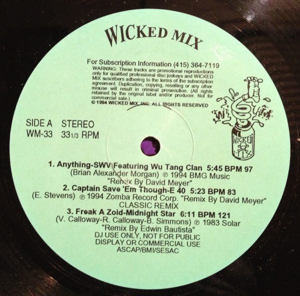 Various – Wicked Mix 33 (Used vinyl)