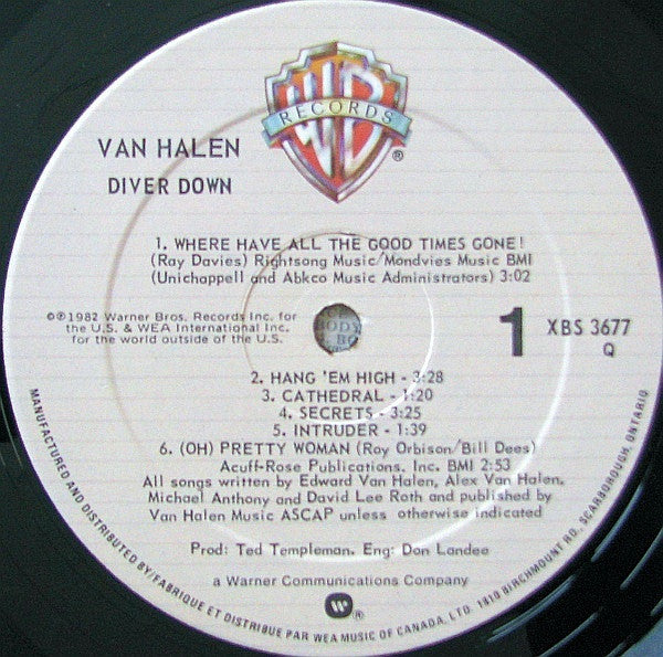 Van Halen – Diver Down (Used vinyl)