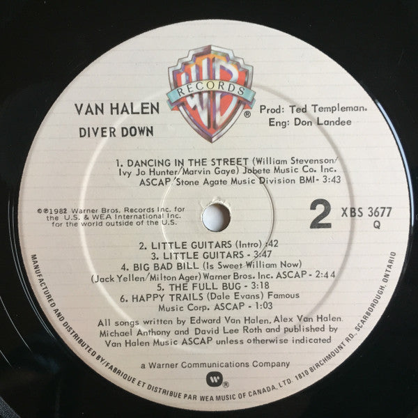 Van Halen – Diver Down (Used vinyl)