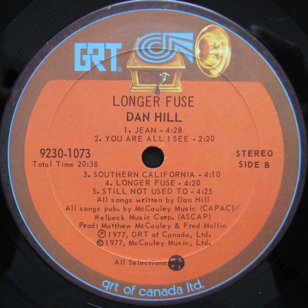 Dan Hill – Longer Fuse (Used vinyl)