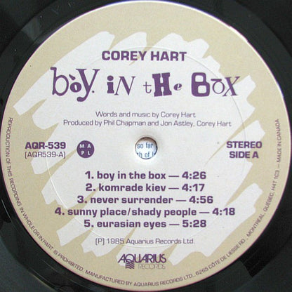 Corey Hart – Boy In The Box (Used vinyl)