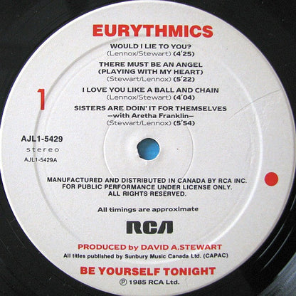 Eurythmics – Be Yourself Tonight (Used vinyl)