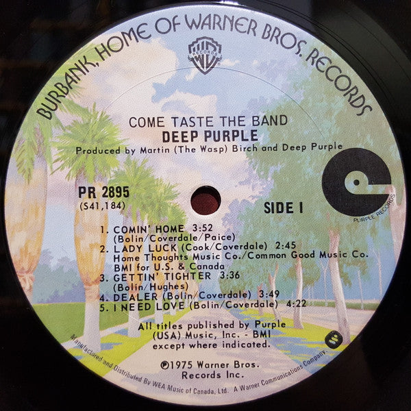 Deep Purple ‎– Come Taste The Band (Used vinyl)
