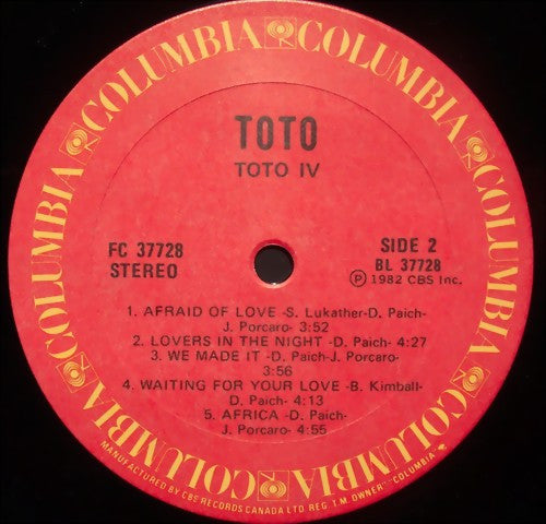 Toto – Toto IV (Used vinyl)