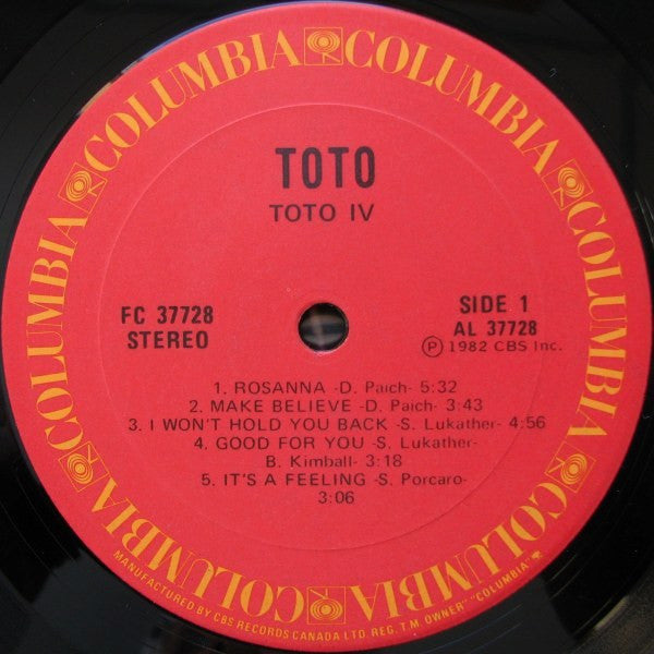 Toto – Toto IV (Used vinyl)
