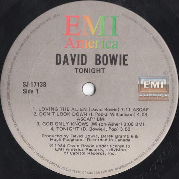 David Bowie – Tonight (Used vinyl)