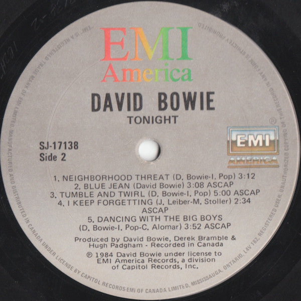 David Bowie – Tonight (Used vinyl)