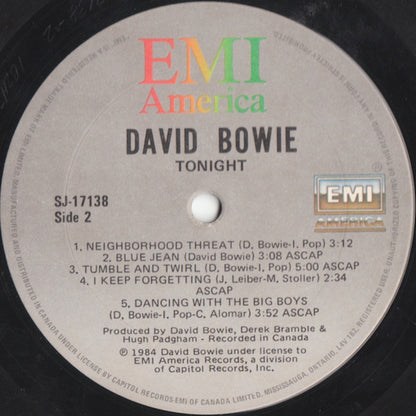 David Bowie – Tonight (Used vinyl)