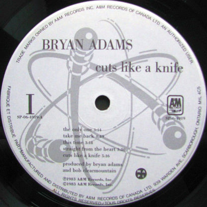 Bryan Adams – Cuts Like A Knife (Used vinyl)