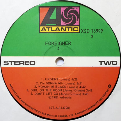 Foreigner – 4 (Used vinyl)