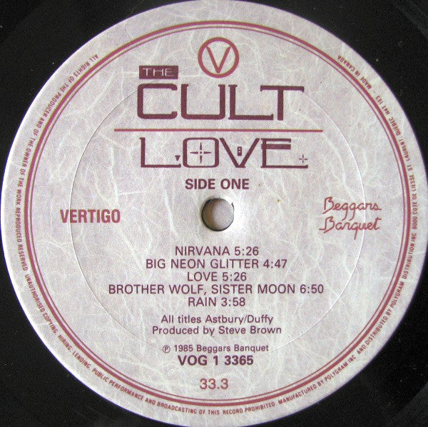 The Cult – Love (Used vinyl)
