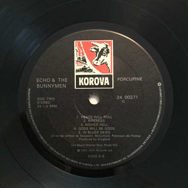 Echo & The Bunnymen – Porcupine (Used Vinyl)