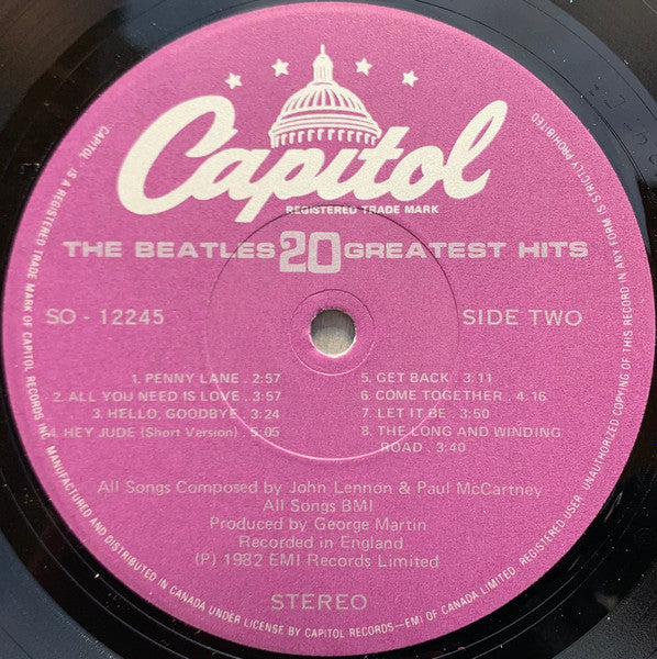 The Beatles – 20 Greatest Hits (Used vinyl)