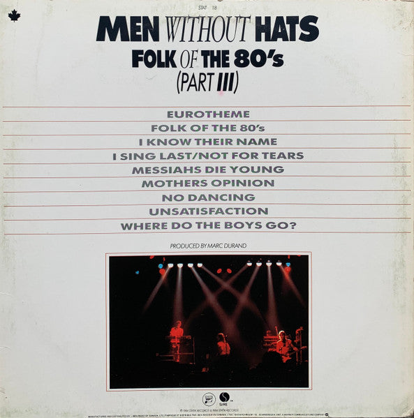 Men Without Hats – Folk Of The 80's (Part III) (Used vinyl)