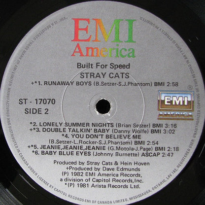 Stray Cats ‎– Built For Speed (Used record)