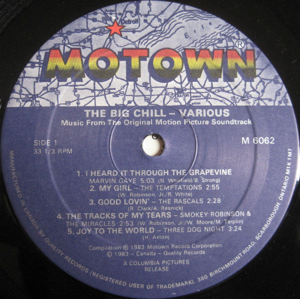 Various – The Big Chill: Music From The Original Motion Picture Soundtrack (Used vinyl)