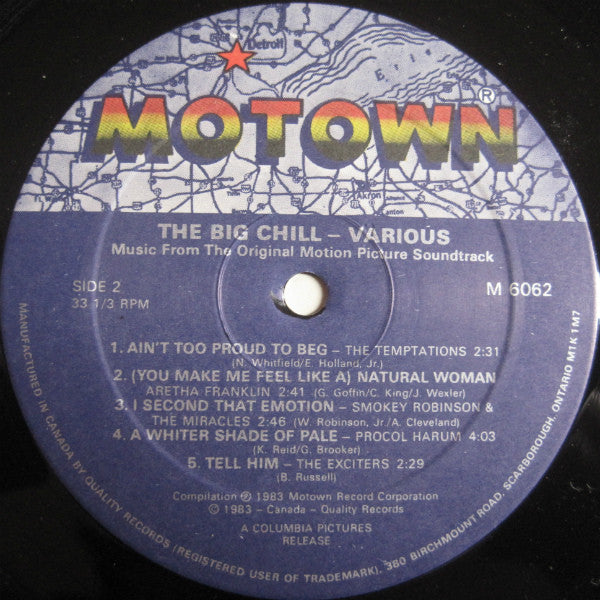 Various – The Big Chill: Music From The Original Motion Picture Soundtrack (Used vinyl)