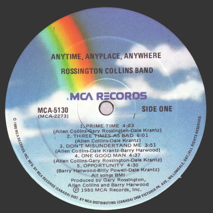 Rossington Collins Band – Anytime, Anyplace, Anywhere (Used vinyl)
